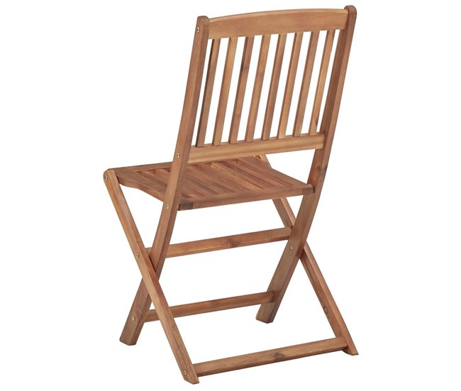 6 Sillas de jardin plegables de madera con cojines Antracita