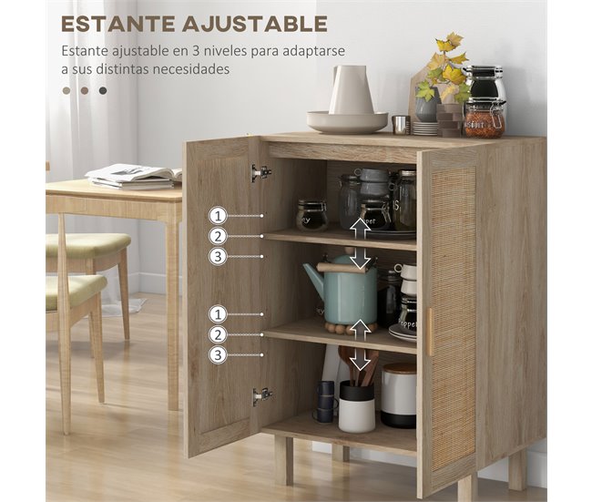 Armario de Salón Melamina de Madera HOMCOM Marron