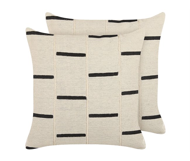 Beliani Cojín decorativo ABIES Beige