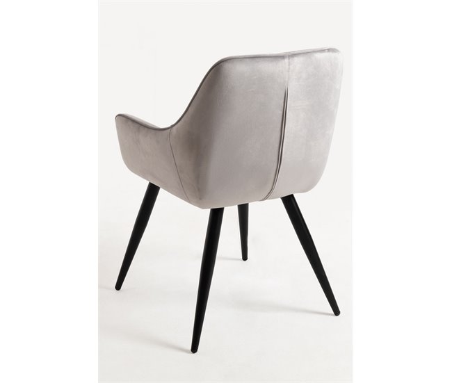 Silla Kres Terciopelo Gris