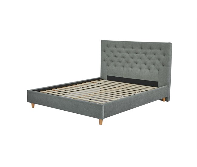 Cama SHERATON 150x190cm color verde claro Verde