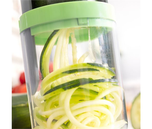 Cortador de Verduras en Espiral y Rallador con Recetas Naranja