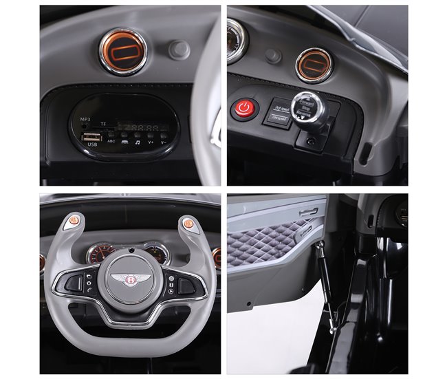 Coche Eléctrico PP, Metal HOMCOM Blanco