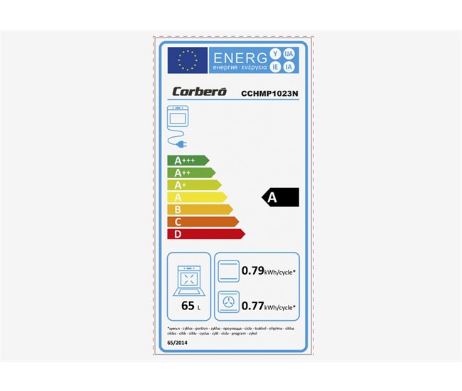 Horno multifución CORBERÓ CCHMP1023N 65 litros Negro