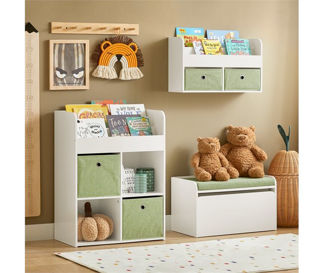 Estantería Infantil de Juguetes y Libros SoBuy KMB79-W Blanco