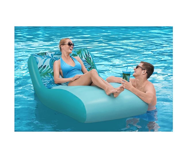 Colchoneta Hinchable Luxury Azul