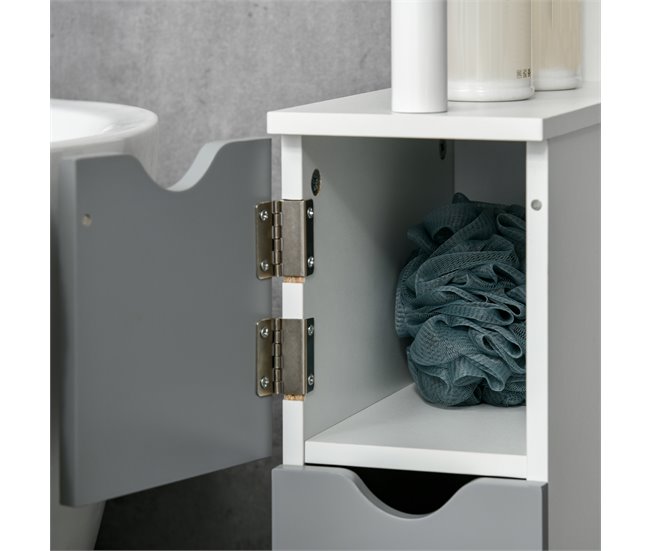 Armario de Baño MDF, Melamina de Madera kleankin, hogar - baño Gris