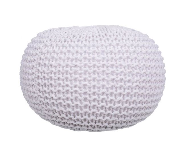 Puff de algodón trenzado Blanco
