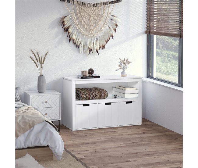 Aparador de Salón MDF HOMCOM, hogar - muebles de comedor 102 Blanco