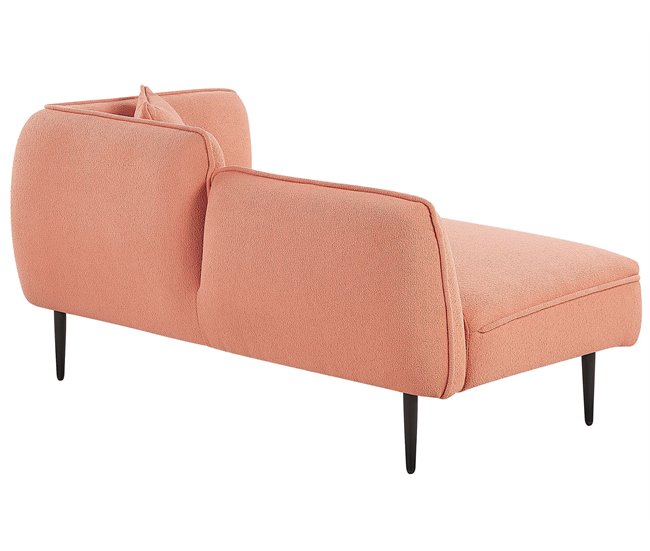 Beliani Chaise longue Bouclé CHEVANNES Beige