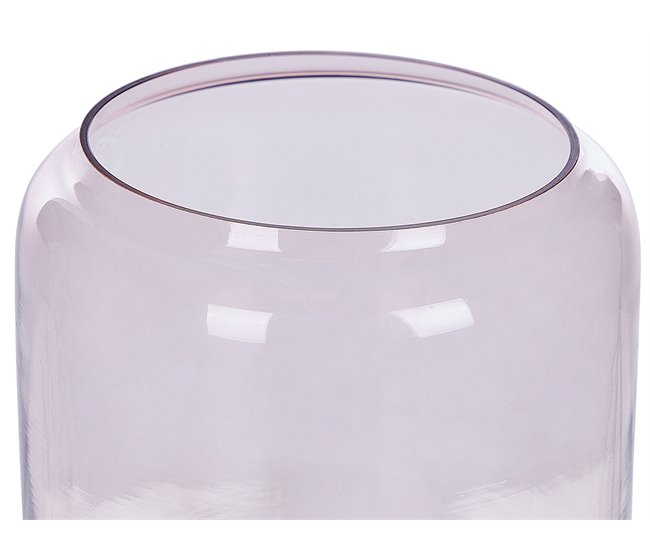 Beliani Jarrón decorativo RASAM Rosa Talco