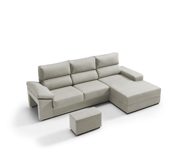 Chaise longue con arcón RUBIK Beige