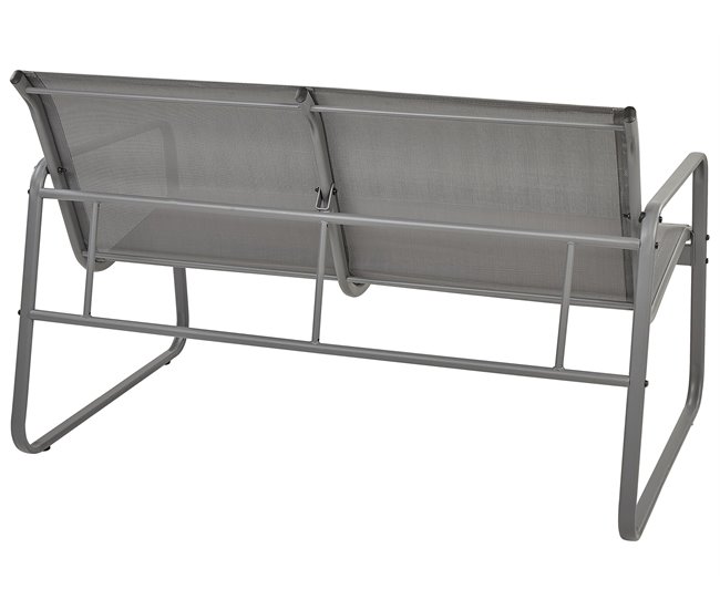 Beliani Conjunto longue Acero BARREA Gris