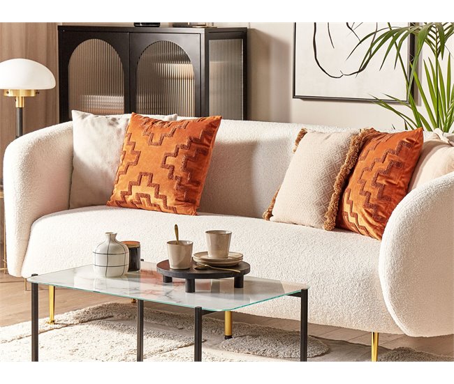 Beliani Cojín decorativo BAHIA 45x45 Naranja