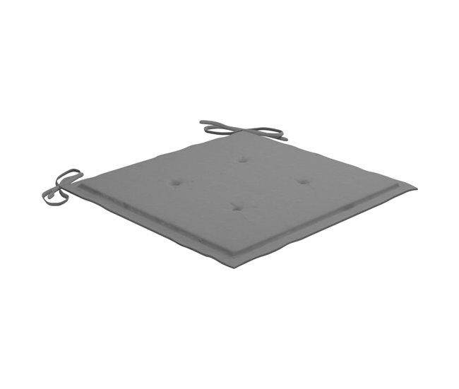 8 Sillas de jardín plegables de madera maciza acacia con cojines Antracita