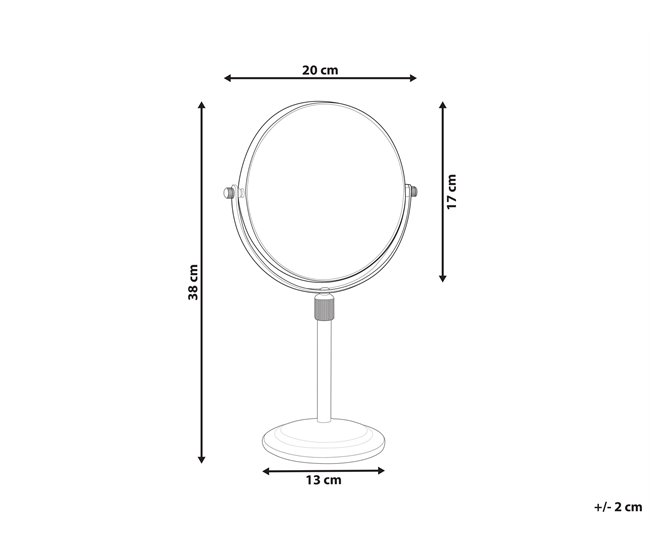Beliani Espejo de maquillaje AVEYRON 20x13 Dorado