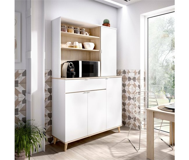 Aparador efecto madera 120 Blanco
