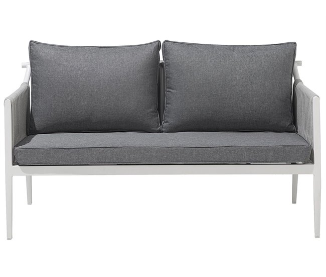 Beliani Conjunto de jardín Aluminio LATINA Blanco