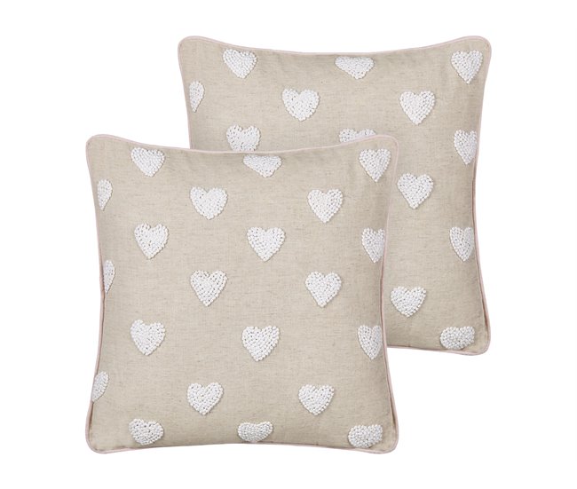 Beliani Cojín decorativo GAZANIA 45x45 Beige