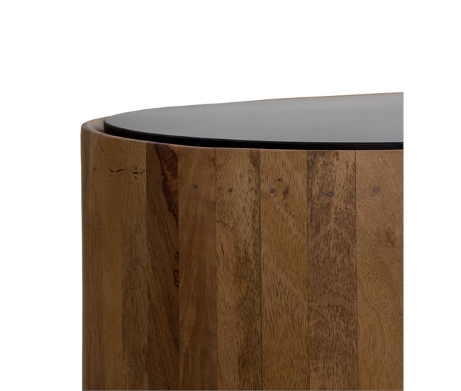 Aparador con forma elíptica 2 puertas madera de mango Madera