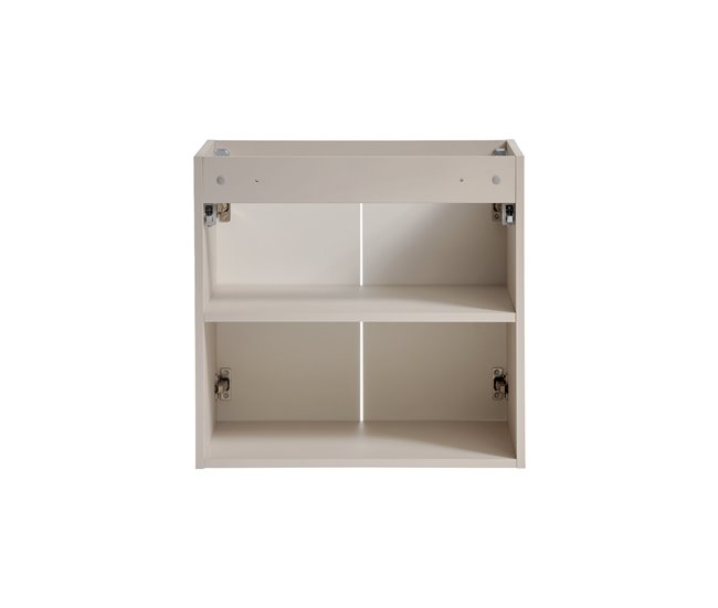 Conjunto mueble lavabo individual encastrado 2 puertas y columna Manoa Madera