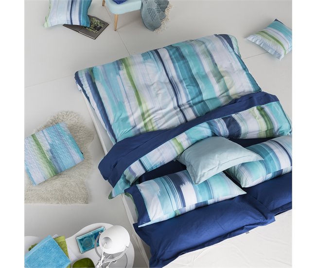 2 fundas de almohada LOANE Azul