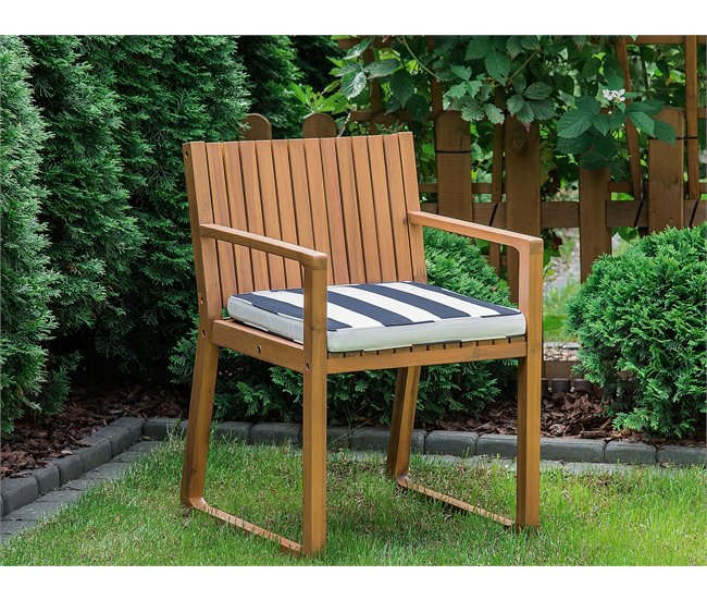 Beliani Silla de jardín SASSARI Azul Marino