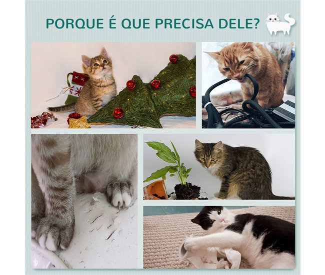 Árbol para Gatos MDF, Yute, Poliéster, PP PawHut Negro