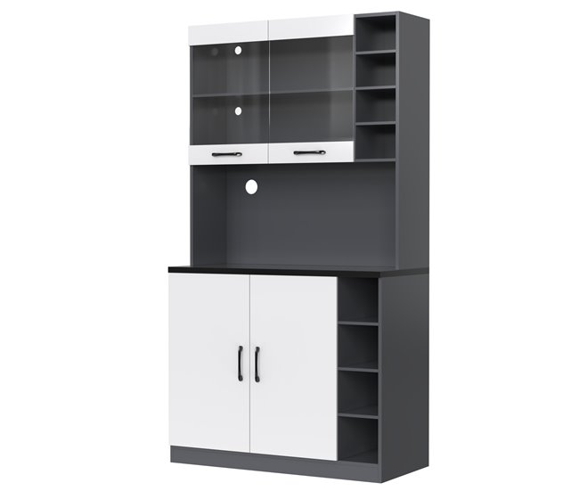 Armarios de Cocina 100 Blanco/ Gris