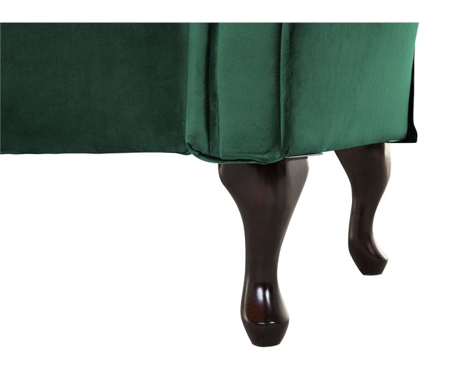 Beliani Chaise longue izquierdo Terciopelo LATTES Azul/ Verde