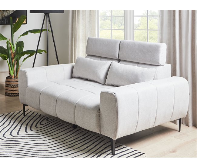 Beliani Sofá de 2 plazas Poliéster VEGAMO Beige