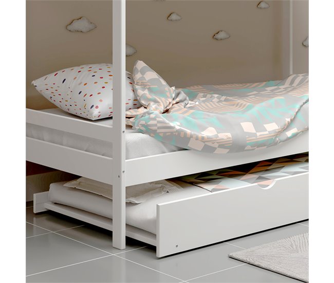 Cama Auxiliar Logan Muy Practica Blanco
