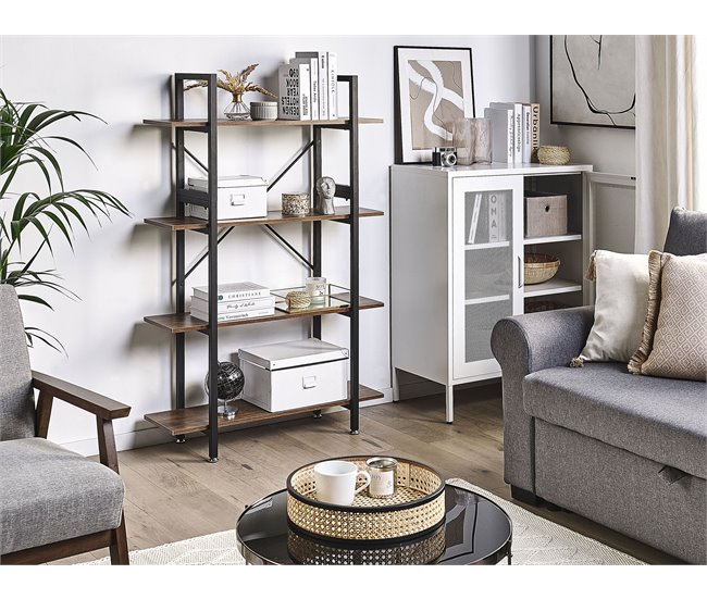 Beliani Estante para libros DARBY Marron