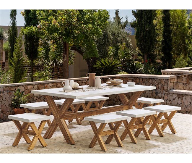 Beliani Conjunto de comedor OLBIA Blanco