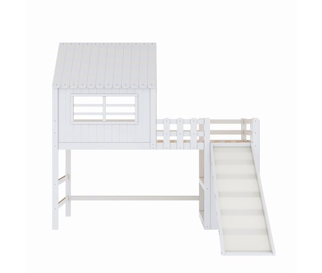 Cama alta para niños 219x208 Blanco
