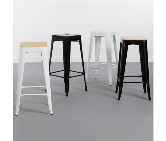 Taburete Industrial Thinia Home Negro