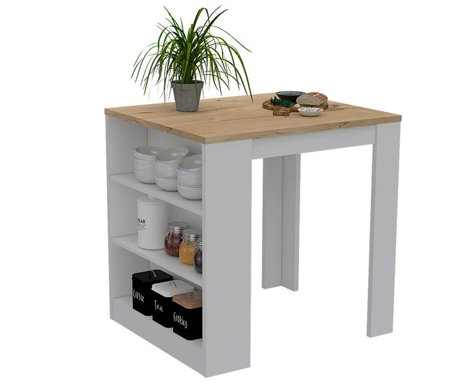 Mesa de Comedor Tanna, con Estantes Multicolor
