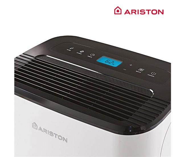 Deshumidificador, Ariston, Deos 21S, 21 litros,Vertical u Horizontal, Clase Energetica B Blanco/ Negro