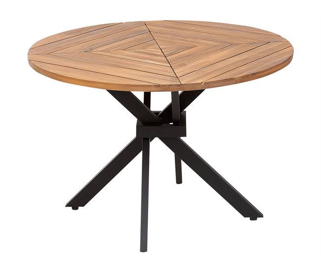 Beliani Mesa redonda LISSONE Marron