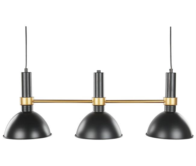 Beliani Lámpara colgante BELES Negro