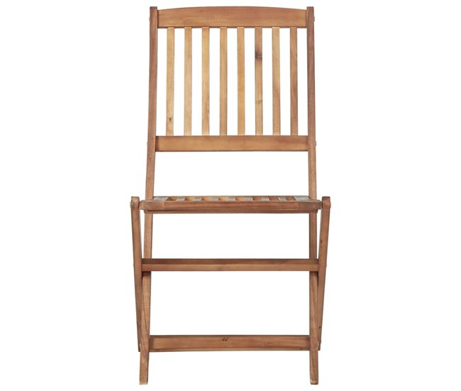 6 Sillas de jardin plegables de madera con cojines Antracita