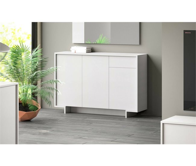 Aparador efecto madera 134 Blanco