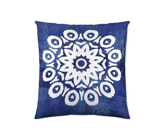 FUNDA DE COJIN VACIO GREEK INDIGO Estampado