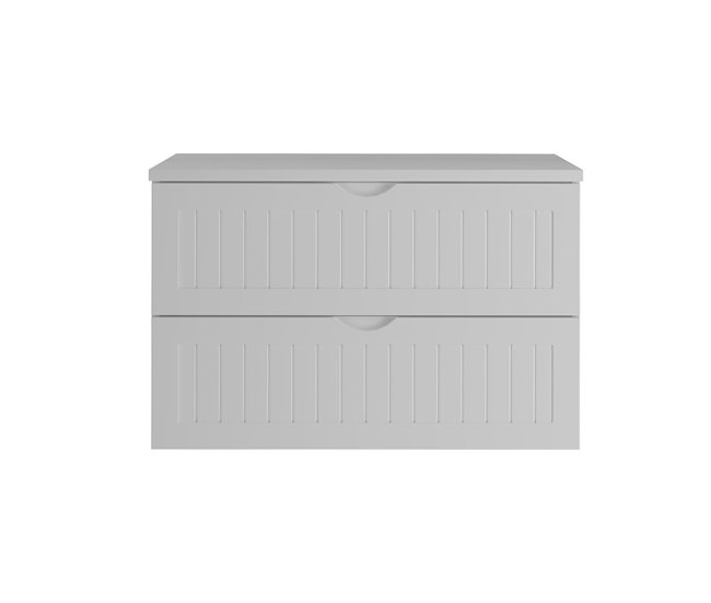 Mueble bajo lavabo encimera Soline 80 Blanco