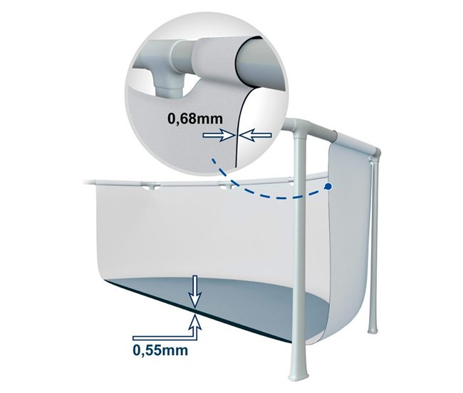 Piscina elevada redonda INTEX Ultra XTR Frame 488x122 cm con depuradora Gris