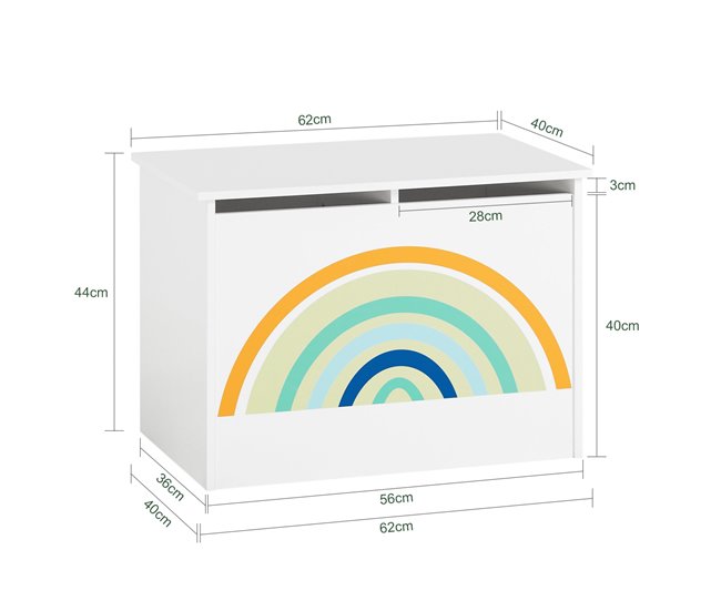 Organizador de Juguetes Multifuncional SoBuy KMB70-W Blanco