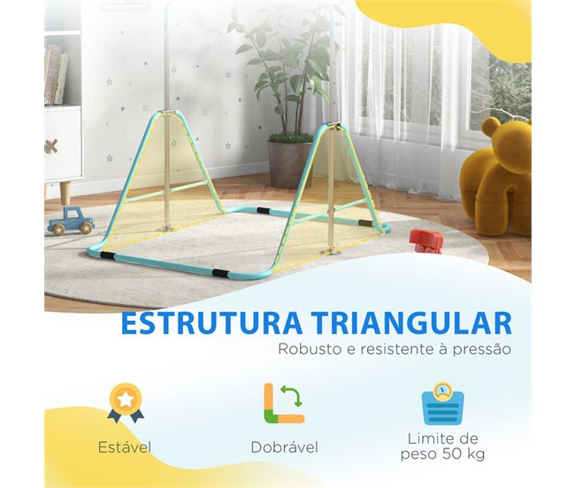 Barra de Gimnasia Acero HOMCOM, deportes y ocio - musculación Rosa