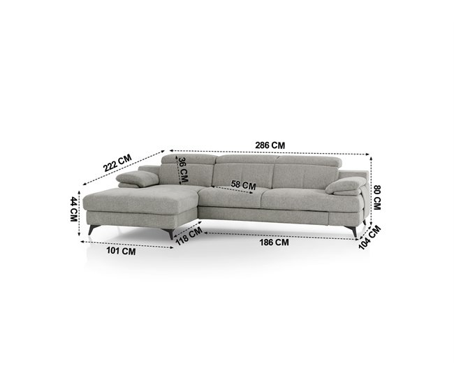 Chaise longue con cama TITUS Beige