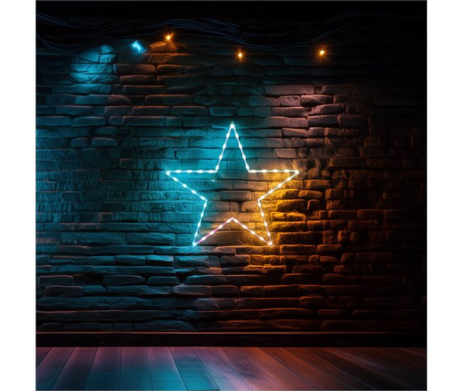 Estrella con 45 Luces LED RGB con controlador Multicolor