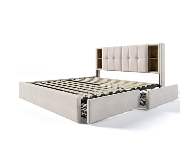 Camas de matrimonio 165x213 Beige